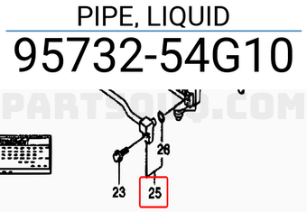 Suzuki 9573254G10 PIPE, LIQUID