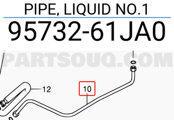 Suzuki 9573261JA0 PIPE, LIQUID NO.1