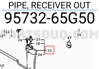 Suzuki 9573265G50 PIPE, RECEIVER OUT