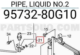 Suzuki 9573280G10 PIPE, LIQUID NO.2