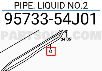 Suzuki 9573354J01 PIPE, LIQUID NO.2