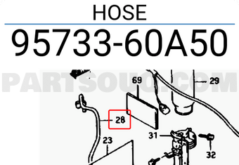 Suzuki 9573360A50 HOSE