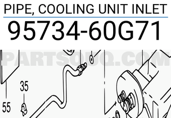 Suzuki 9573460G71 PIPE, COOLING UNIT INLET