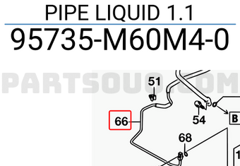 Suzuki 95735M60M40 PIPE LIQUID 1.1