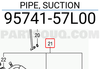Suzuki 9574157L00 PIPE, SUCTION