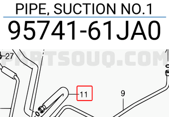 Suzuki 9574161JA0 PIPE, SUCTION NO.1