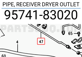 Suzuki 9574183020 PIPE, RECEIVER DRYER OUTLET
