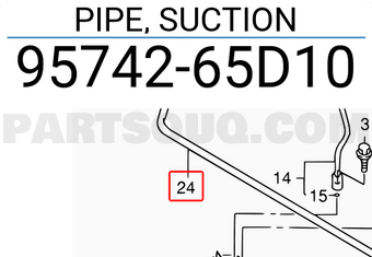 Suzuki 9574265D10 PIPE, SUCTION