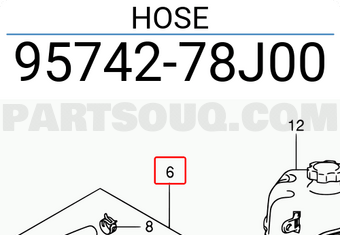 Suzuki 9574278J00 HOSE