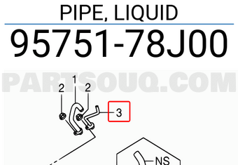 Suzuki 9575178J00 PIPE, LIQUID