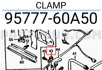 Suzuki 9577760A50 CLAMP