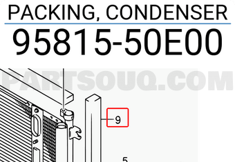Suzuki 9581550E00 PACKING, CONDENSER