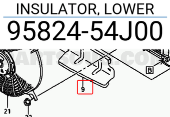 Suzuki 9582454J00 INSULATOR, LOWER