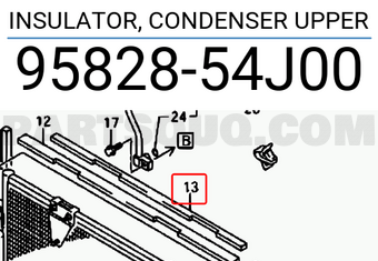 Suzuki 9582854J00 INSULATOR, CONDENSER UPPER