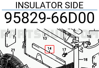 Suzuki 9582966D00 INSULATOR SIDE