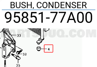 Suzuki 9585177A00 BUSH, CONDENSER