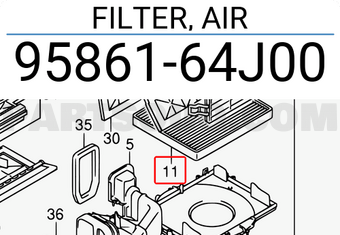 Suzuki 9586164J00 FILTER, AIR