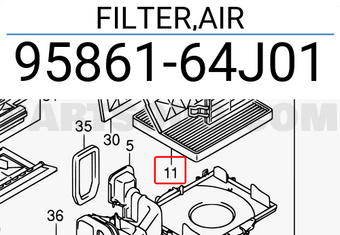 Suzuki 9586164J01 FILTER,AIR