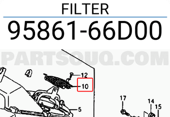 Suzuki 9586166D00 FILTER