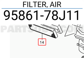 Suzuki 9586178J11 FILTER, AIR