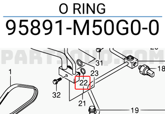 Suzuki 95891M50G00 O RING
