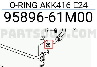 Suzuki 9589661M00 O-RING AKK416 E24