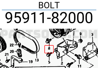 Suzuki 9591182000 BOLT