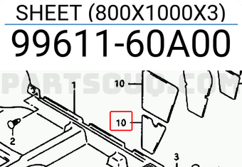 Suzuki 9961160A00 SHEET (800X1000X3)