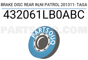 TAGA 432061LB0ABC BRAKE DISC REAR IN,NI PATROL 201311- TAGA