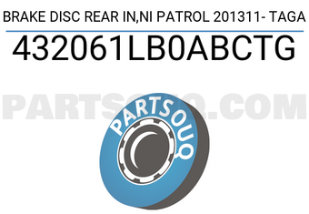 TAGA 432061LB0ABCTG BRAKE DISC REAR IN,NI PATROL 201311- TAGA
