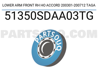 TAGA 51350SDAA03TG LOWER ARM FRONT RH HO ACCORD 200301-200712 TAGA