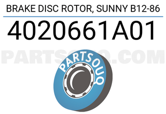 TOP 4020661A01 BRAKE DISC ROTOR, SUNNY B12-86