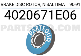 TOP 4020671E06 BRAKE DISC ROTOR, NISALTIMA 90-91