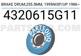 TOP 4320615G11 BRAKE DRUM,255.5MM, 1995NISP/UP 1986~