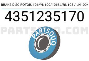 TOP 4351235170 BRAKE DISC ROTOR, 106/YN100/1063L/RN105 / LN100/