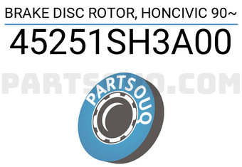 TOP 45251SH3A00 BRAKE DISC ROTOR, HONCIVIC 90~