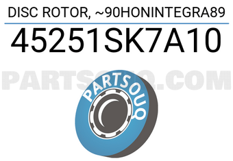 TOP 45251SK7A10 DISC ROTOR, ~90HONINTEGRA89