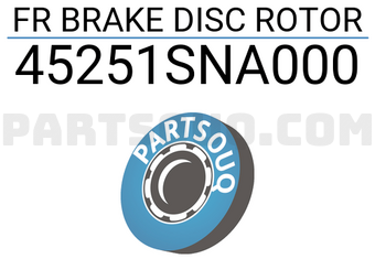 TOP 45251SNA000 FR BRAKE DISC ROTOR