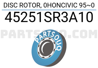 TOP 45251SR3A10 DISC ROTOR, 0HONCIVIC 95~0