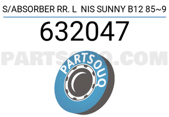 TOP 632047 S/ABSORBER RR. L NIS SUNNY B12 85~9