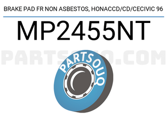 TOP MP2455NT BRAKE PAD FR NON ASBESTOS, HONACCD/CD/CECIVIC 96