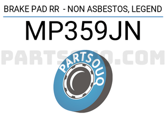 TOP MP359JN BRAKE PAD RR - NON ASBESTOS, LEGEND