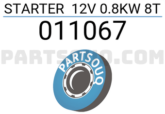 TOWAI 011067 STARTER 12V 0.8KW 8T