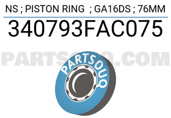 TP 340793FAC075 NS ; PISTON RING ; GA16DS ; 76MM