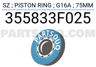 TP 355833F025 SZ ; PISTON RING ; G16A ; 75MM
