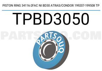 TP TPBD3050 PISTON RING 34116-2FAC NI BD30 ATRAS/CONDOR 199207-199508 TP
