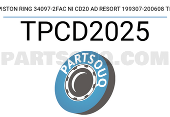 TP TPCD2025 PISTON RING 34097-2FAC NI CD20 AD RESORT 199307-200608 TP