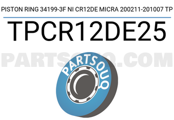 TP TPCR12DE25 PISTON RING 34199-3F NI CR12DE MICRA 200211-201007 TP