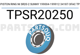 TP TPSR20250 PISTON RING NI SR20-2 SUNNY 199004-199912 34187-3FAC TP