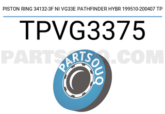 TP TPVG3375 PISTON RING 34132-3F NI VG33E PATHFINDER HYBR 199510-200407 TP
